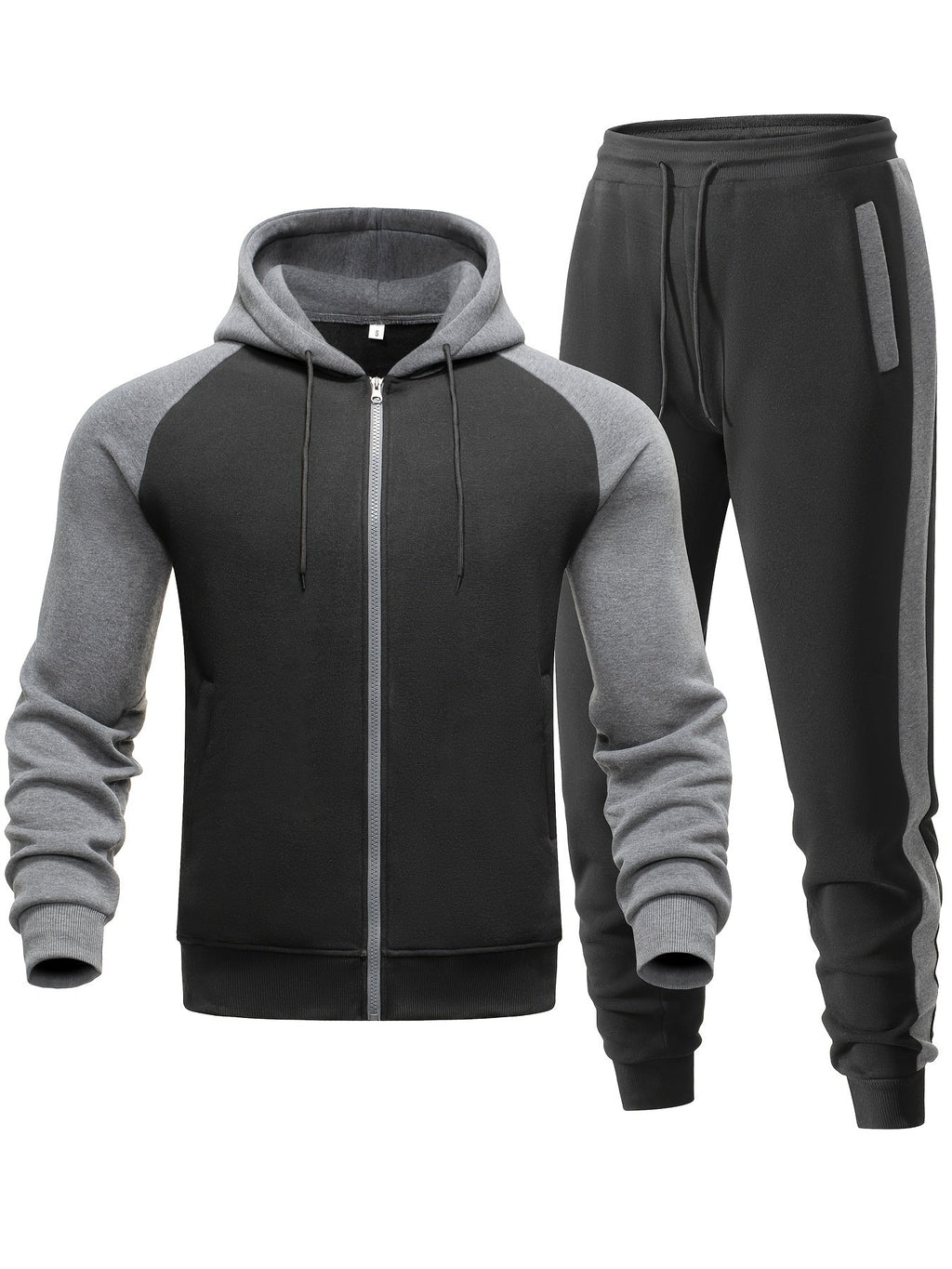 Men's Soft Cotton Blend Hooded Sweatshirt and Jogger Set