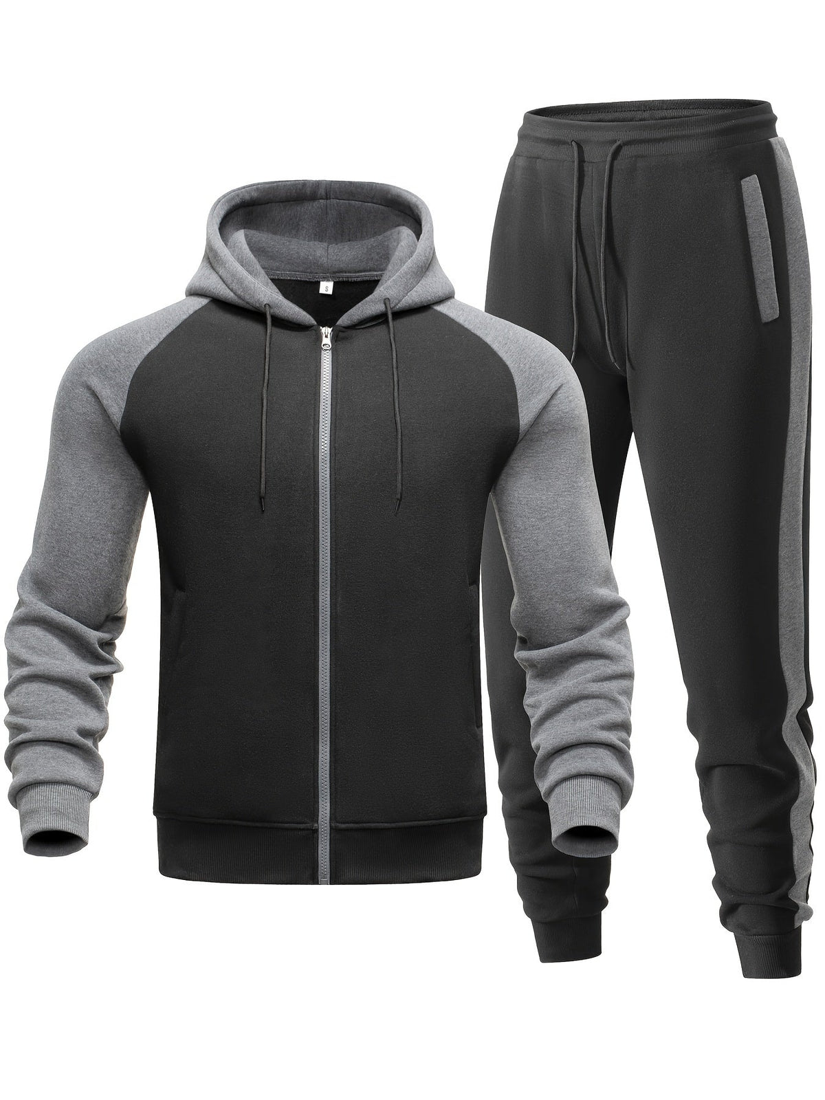 Men's Soft Cotton Blend Hooded Sweatshirt and Jogger Set