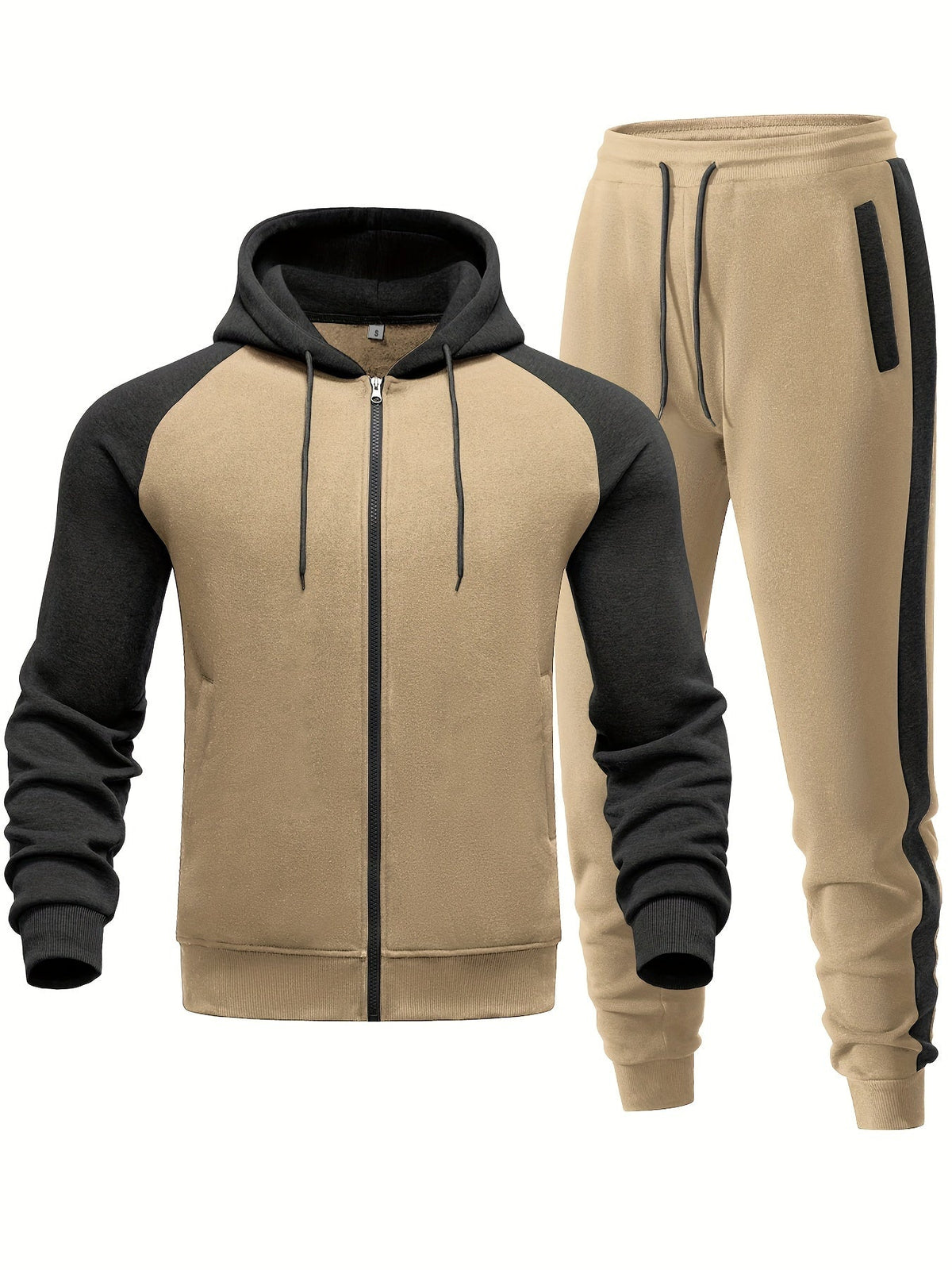 Men's Soft Cotton Blend Hooded Sweatshirt and Jogger Set