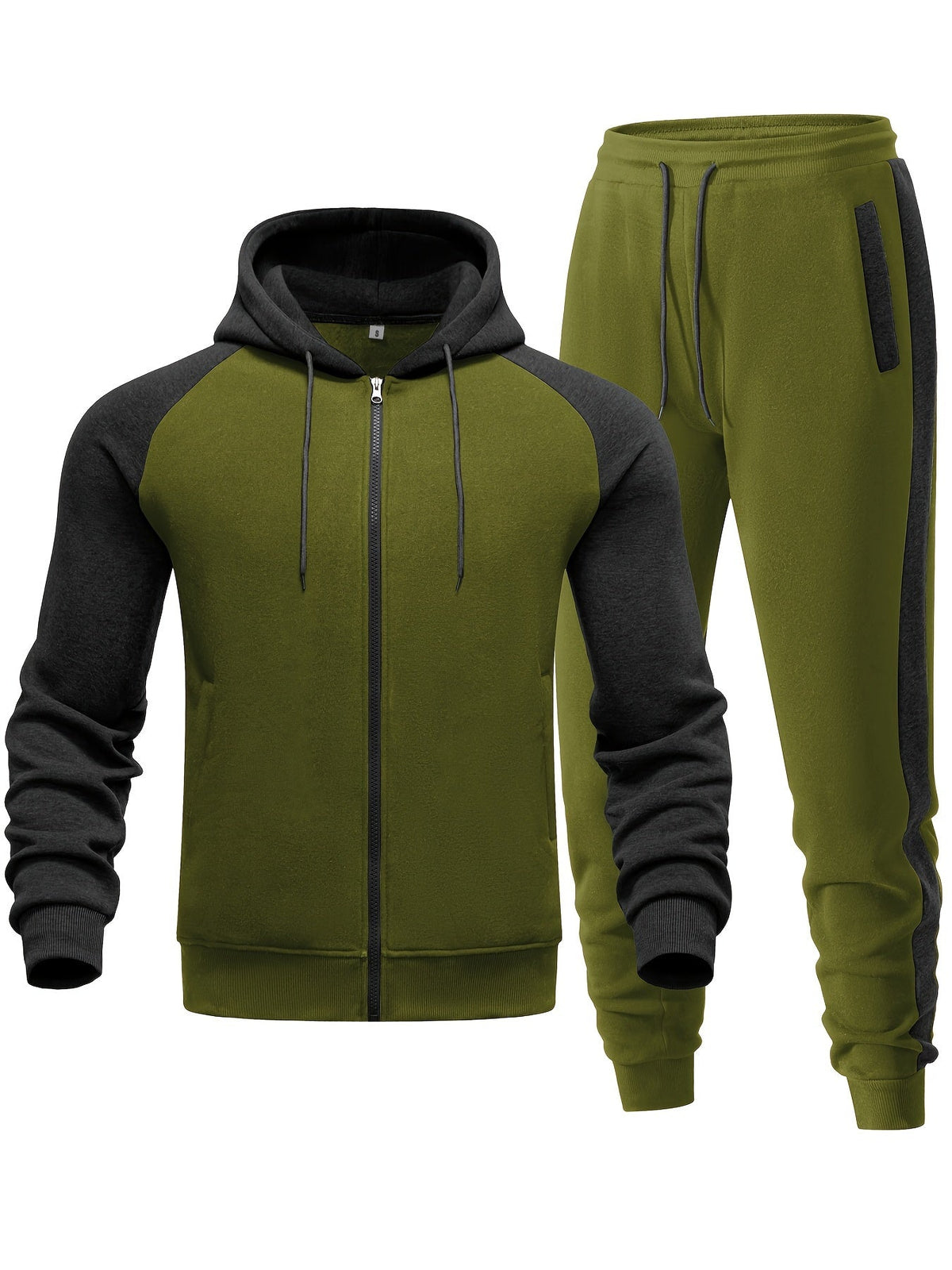 Men's Soft Cotton Blend Hooded Sweatshirt and Jogger Set