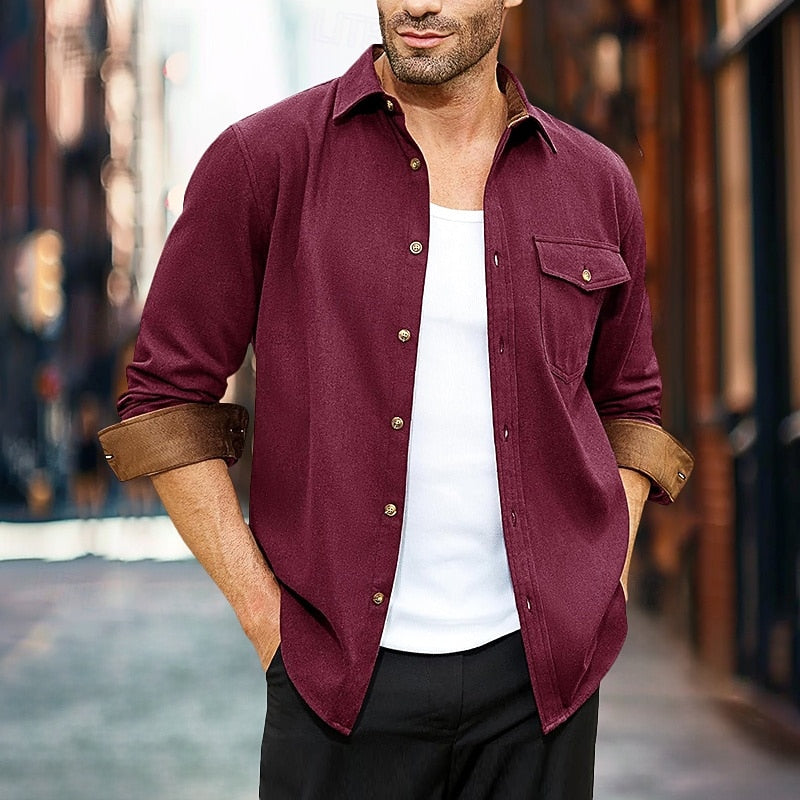 Men's Rugged Chest Pocket Button-Up Shacket