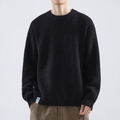 Men's Easy-Fit Textured Knit Crew Neck Pullover