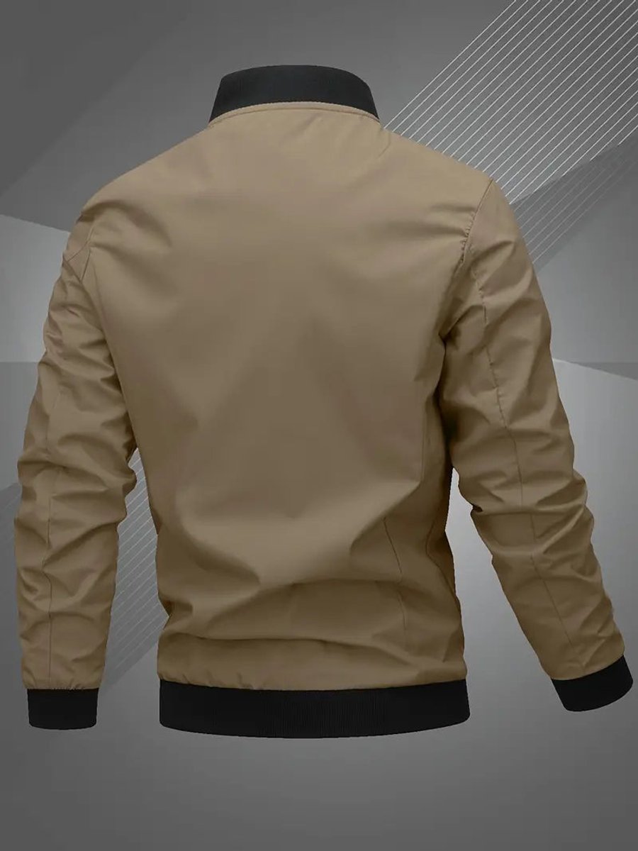 Men's Baseball Collar Lightweight Bomber Coat