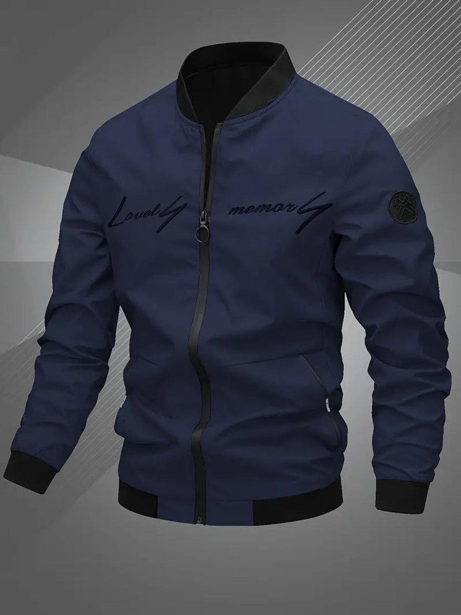 Men's Baseball Collar Lightweight Bomber Coat