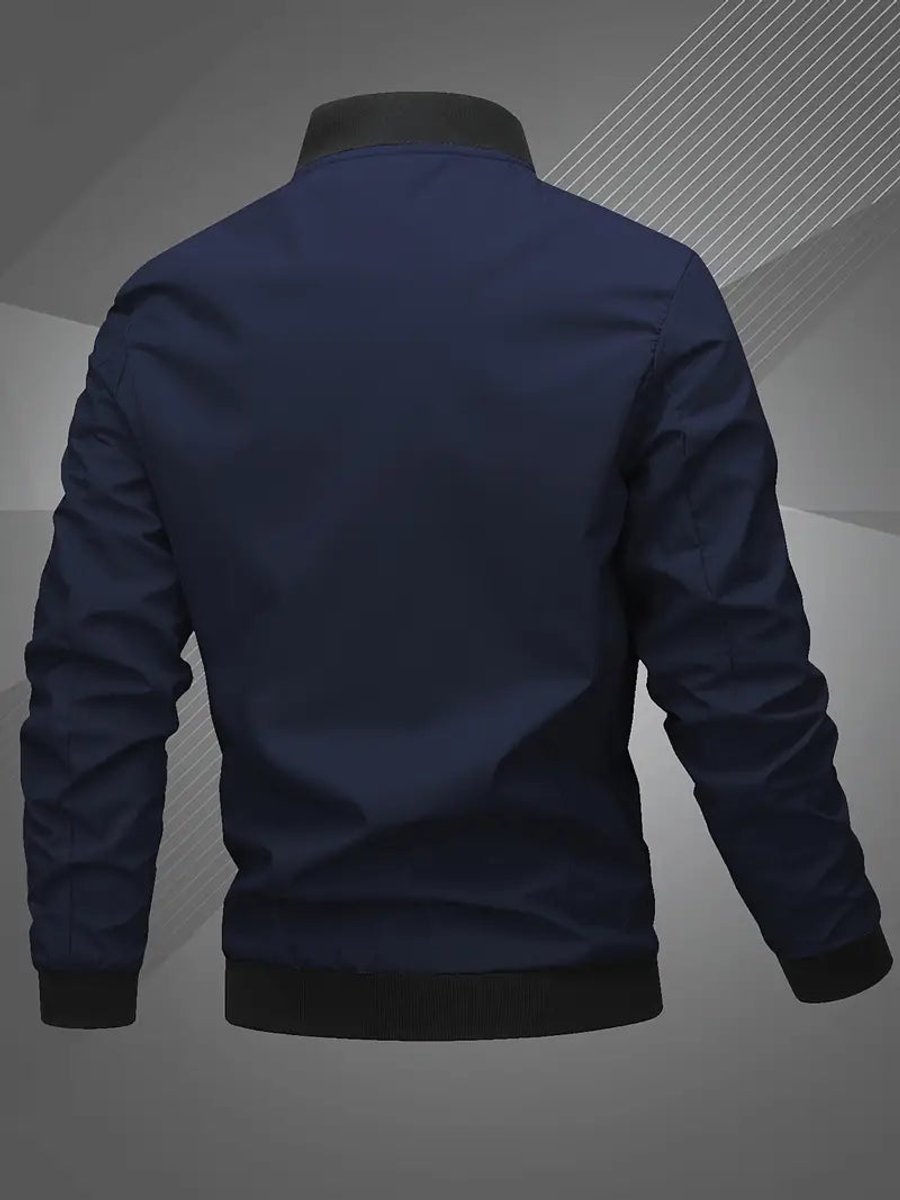 Men's Baseball Collar Lightweight Bomber Coat