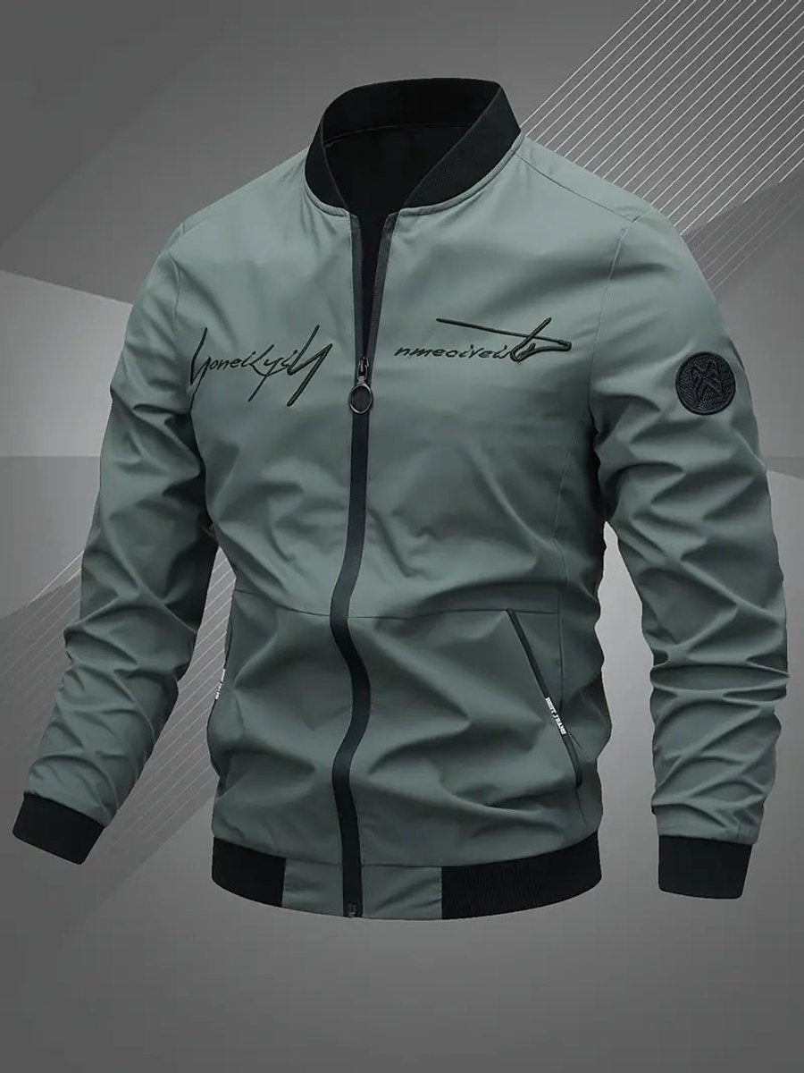 Men's Baseball Collar Lightweight Bomber Coat