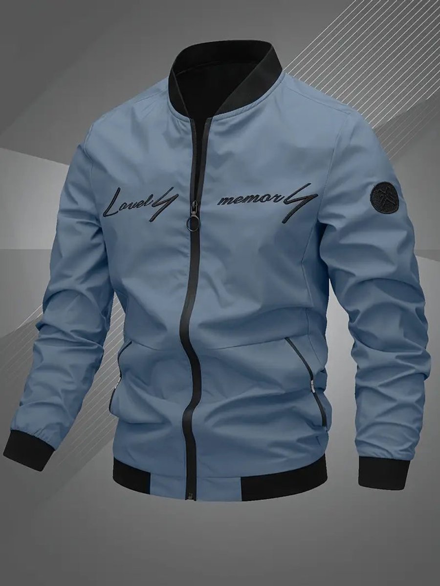 Men's Baseball Collar Lightweight Bomber Coat