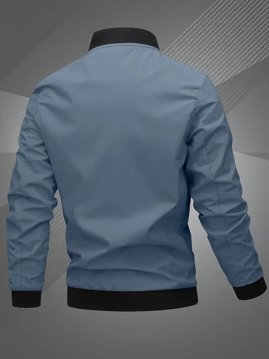 Men's Baseball Collar Lightweight Bomber Coat