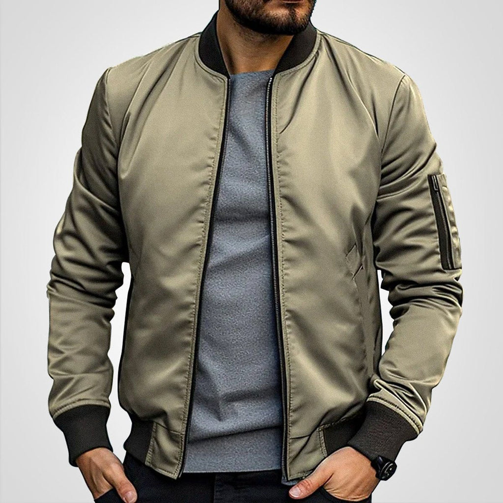 Men's Slim Fit Classic Bomber Coat