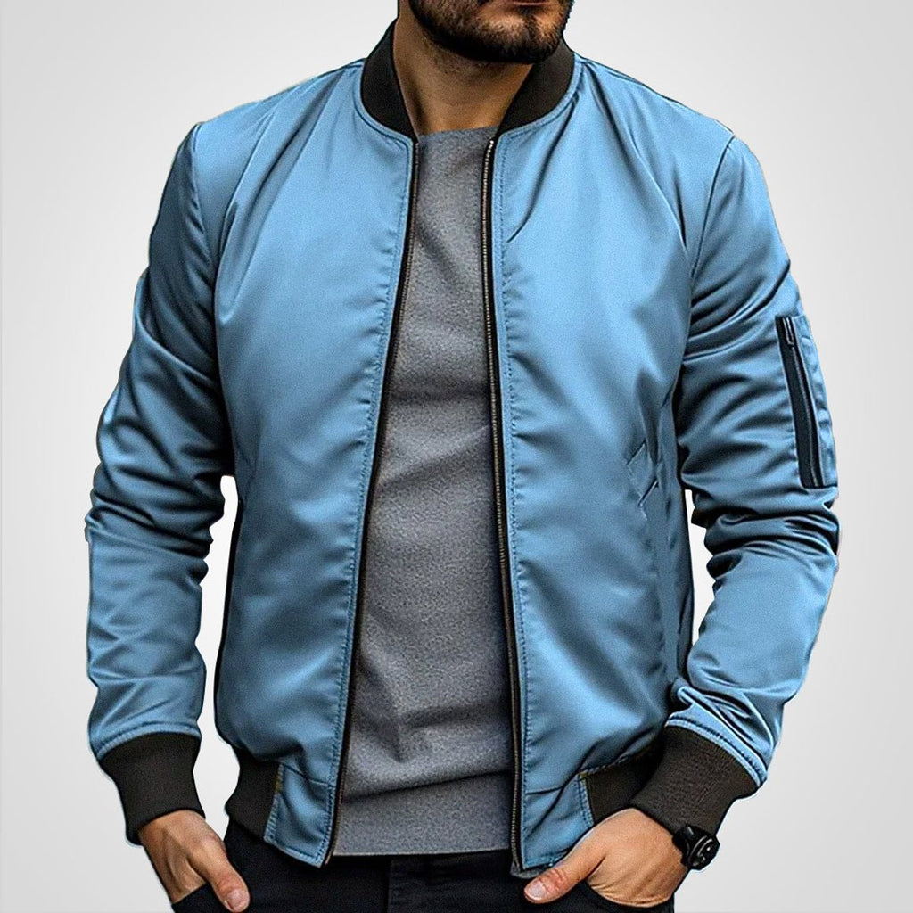 Men's Slim Fit Classic Bomber Coat