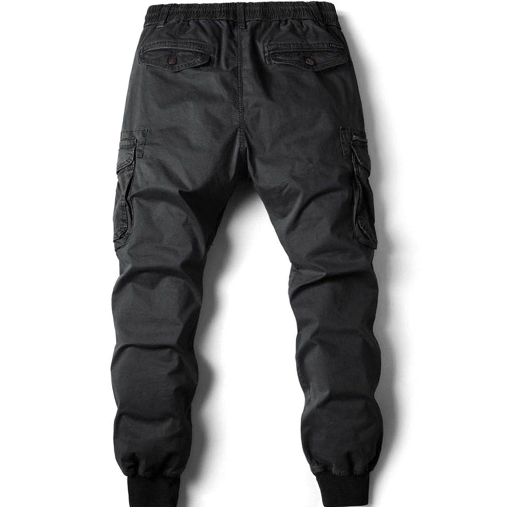 Men's Tapered Elastic Drawstring Waist Cargo Sweatpants