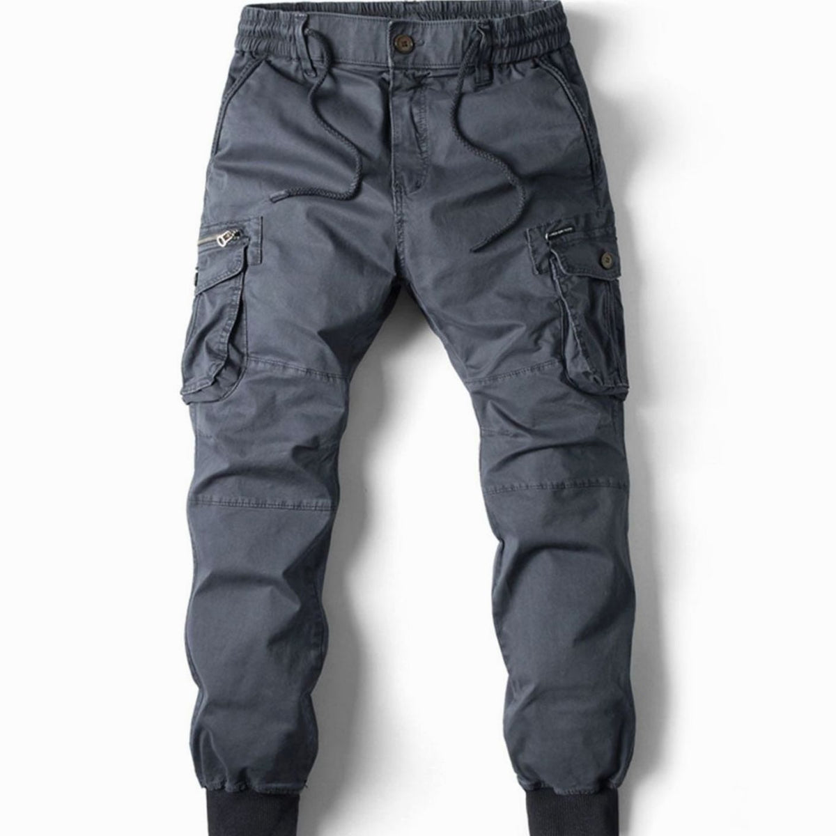 Men's Tapered Elastic Drawstring Waist Cargo Sweatpants