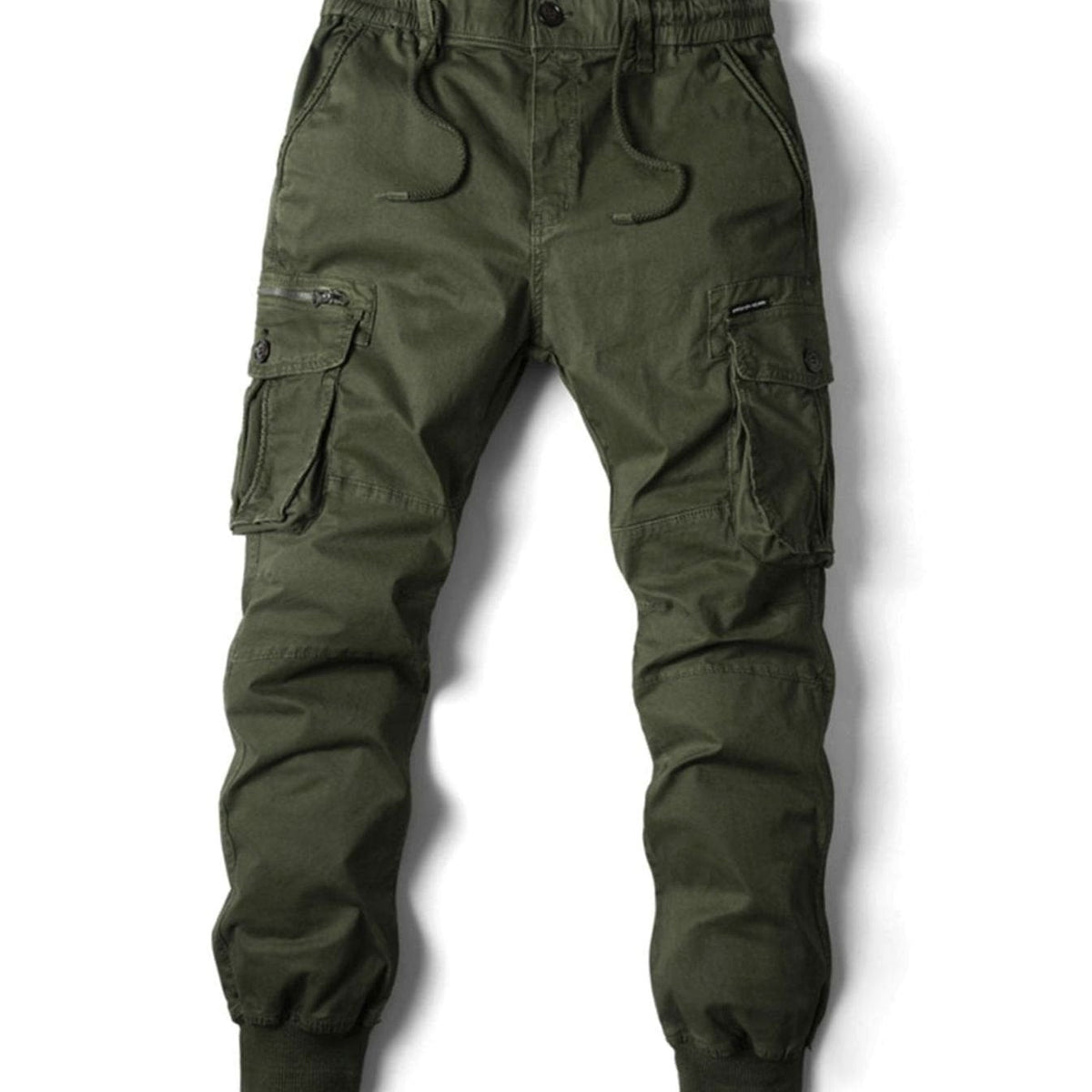 Men's Tapered Elastic Drawstring Waist Cargo Sweatpants