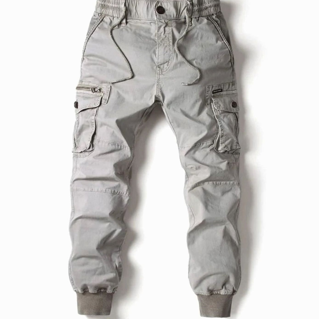 Men's Tapered Elastic Drawstring Waist Cargo Sweatpants