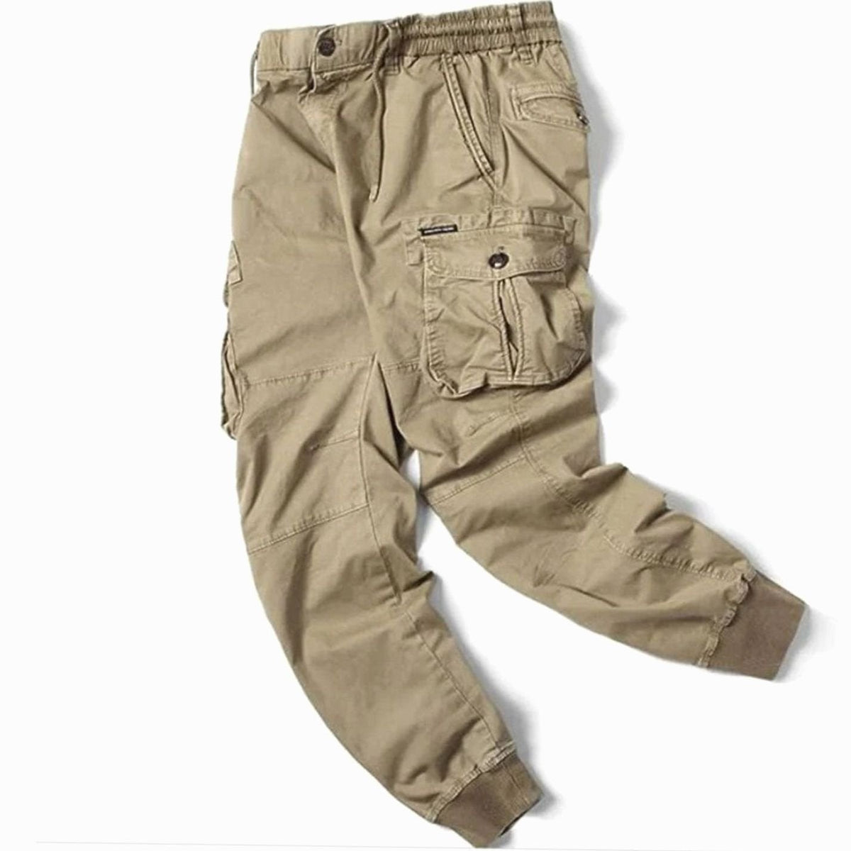 Men's Tapered Elastic Drawstring Waist Cargo Sweatpants