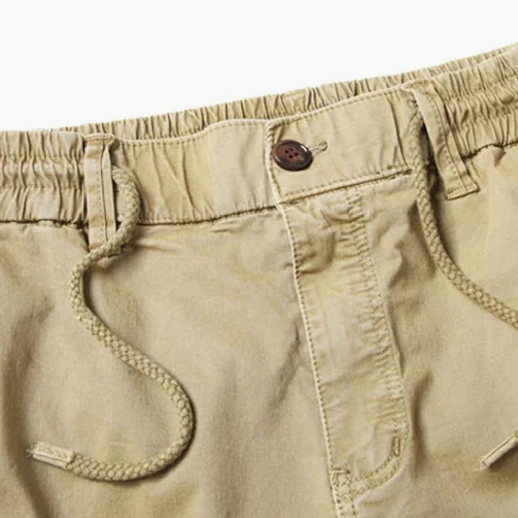 Men's Tapered Elastic Drawstring Waist Cargo Sweatpants