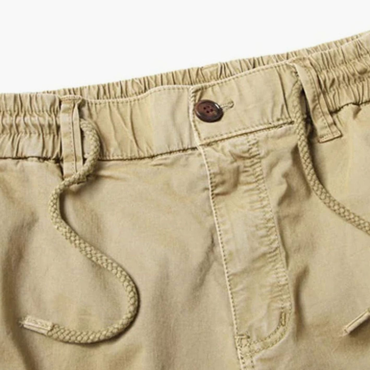Men's Tapered Elastic Drawstring Waist Cargo Sweatpants