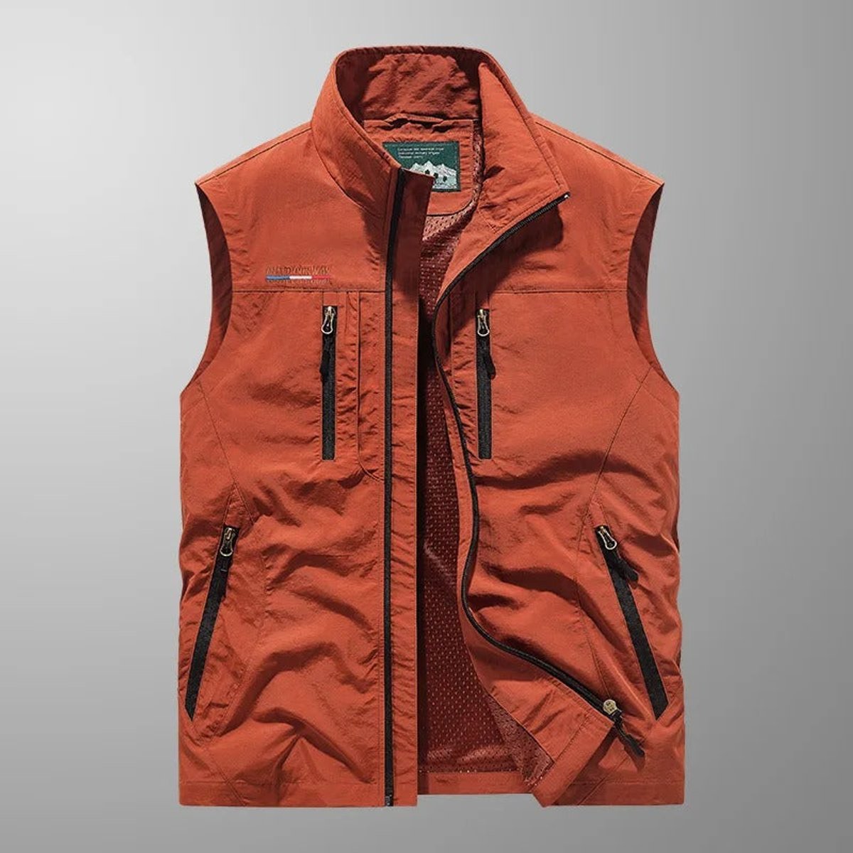 Men's Sleeveless Multi-Pocket Lightweight Utility Vest