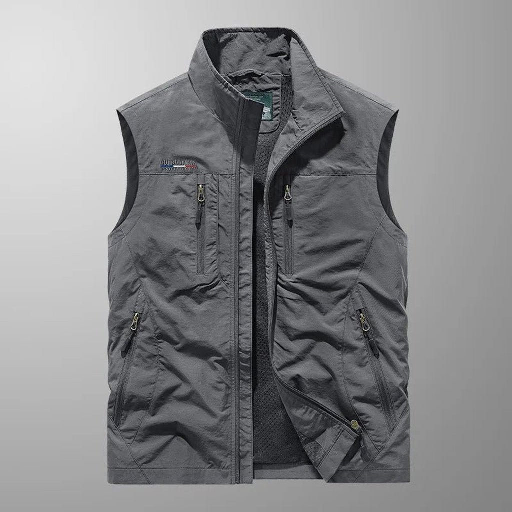 Men's Sleeveless Multi-Pocket Lightweight Utility Vest