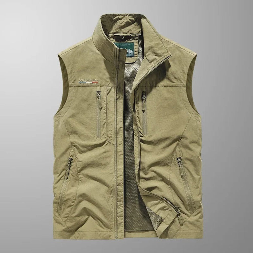 Men's Sleeveless Multi-Pocket Lightweight Utility Vest