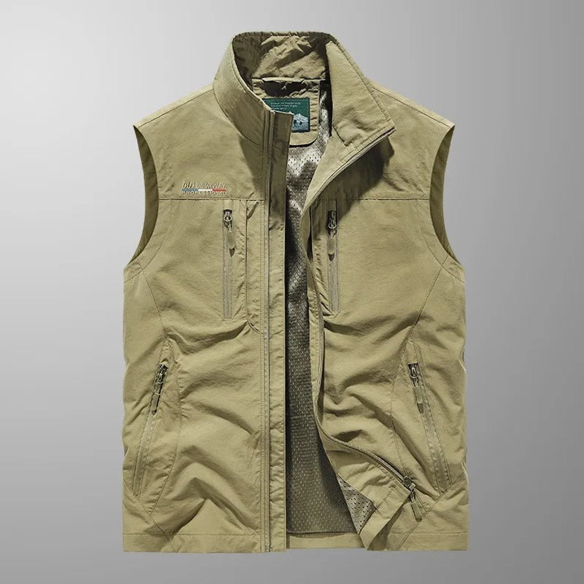 Men's Sleeveless Multi-Pocket Lightweight Utility Vest