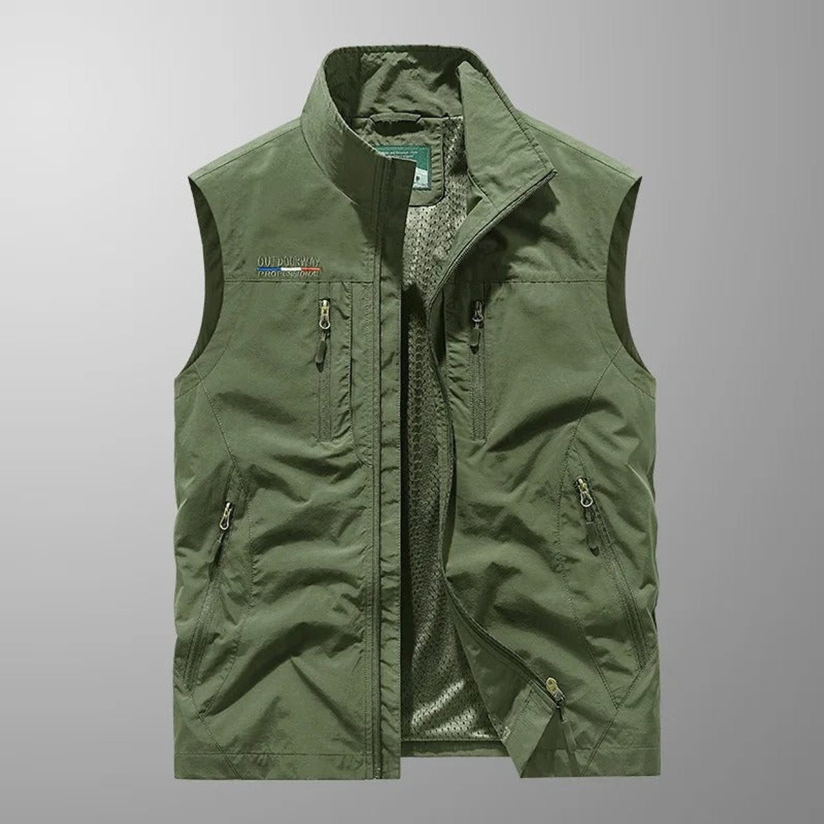 Men's Sleeveless Multi-Pocket Lightweight Utility Vest
