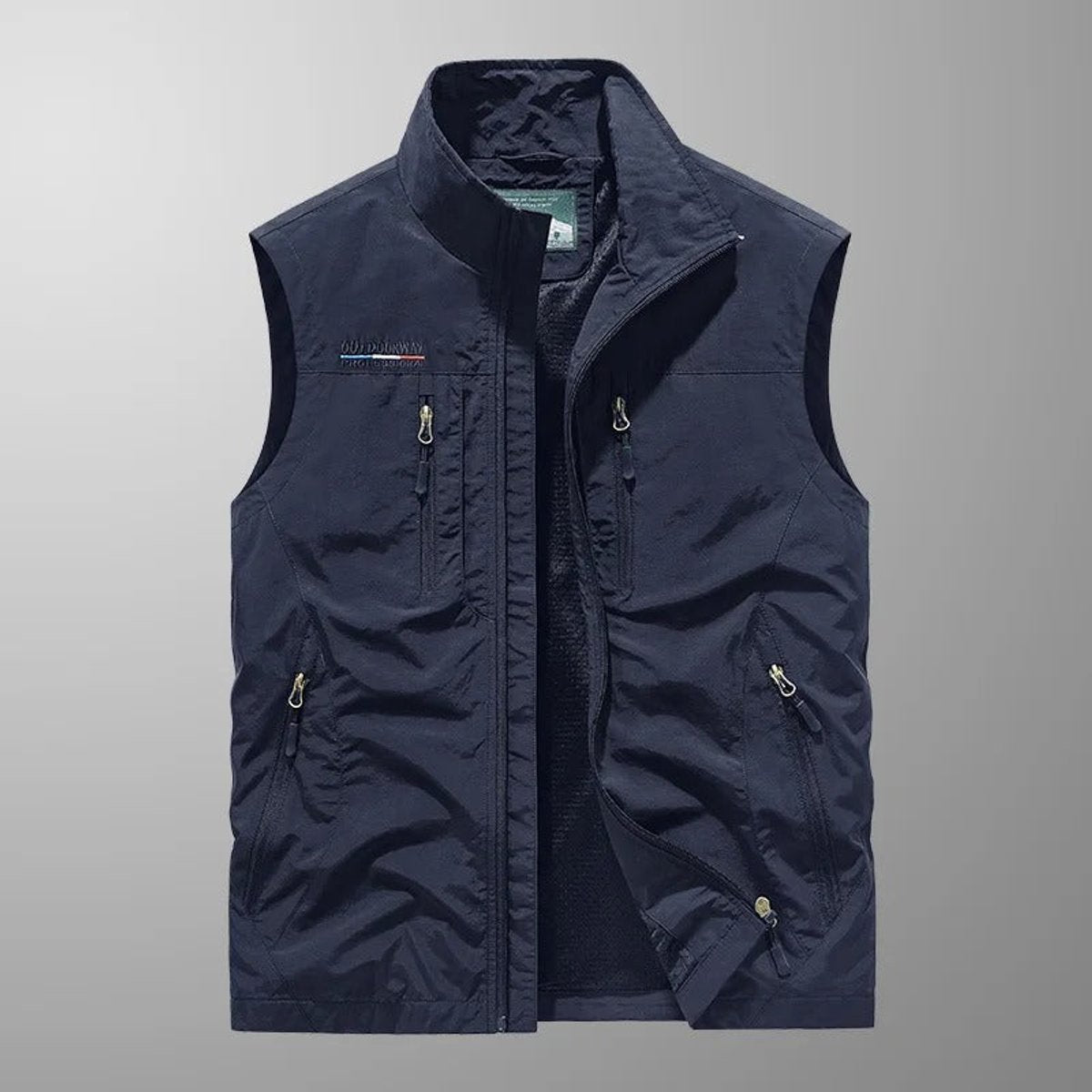 Men's Sleeveless Multi-Pocket Lightweight Utility Vest