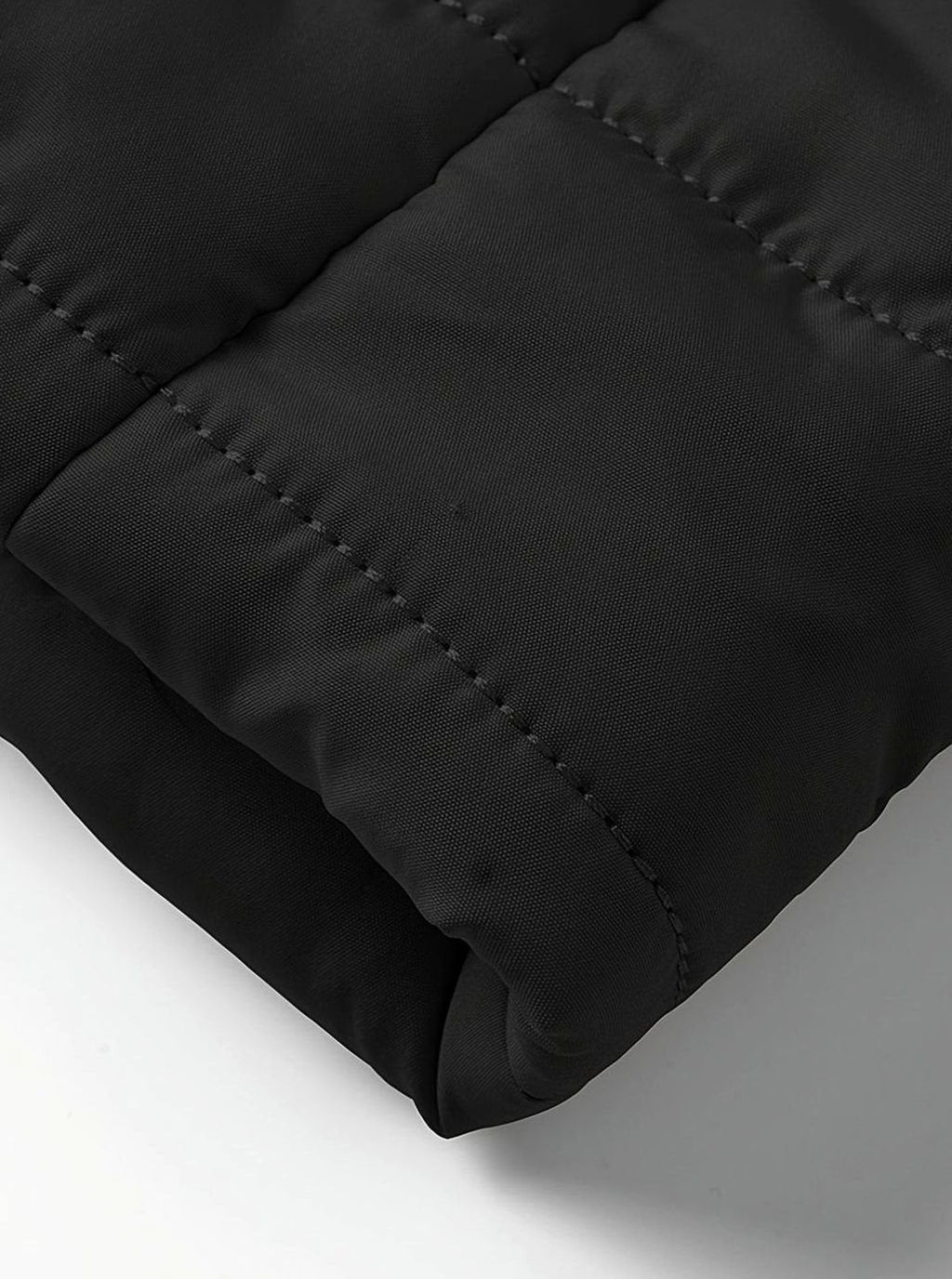 Men's Packable Zip-Front Padded Coat with Horizontal Quilting