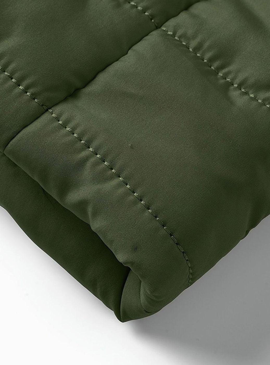 Men's Packable Zip-Front Padded Coat with Horizontal Quilting