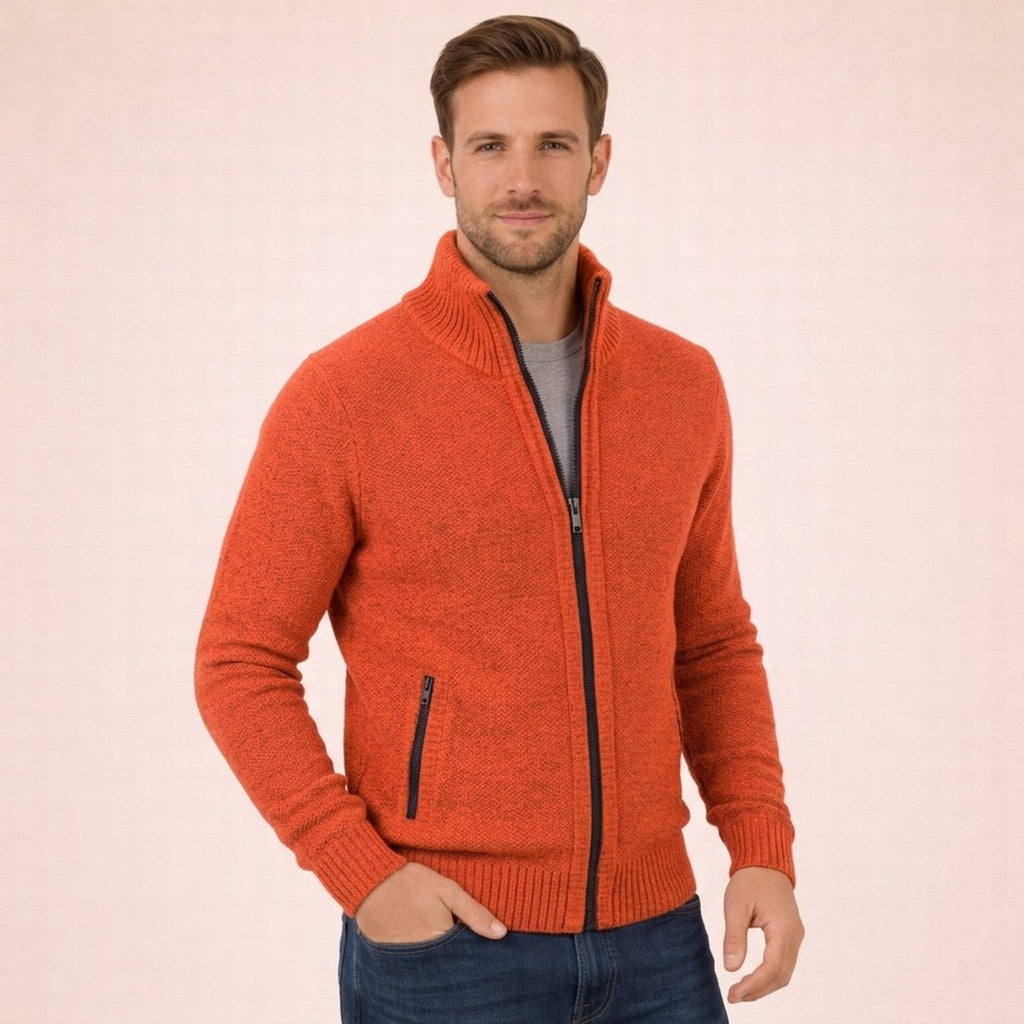 Men's Full-Zip Luxurious Merino Wool Knit Cardigan