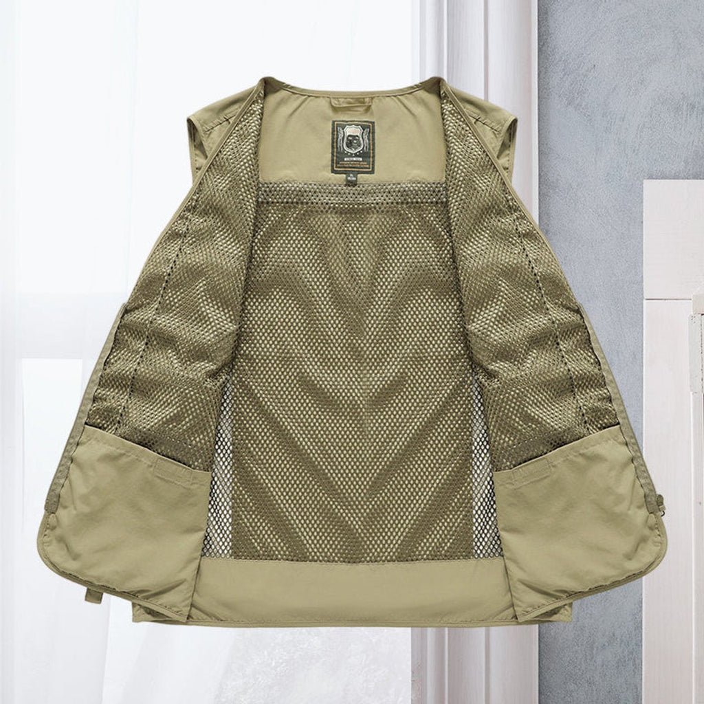 Men's Outdoor Utility Gilet with Zip Pockets