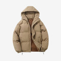 Men's Hooded Zip Front Quilted Padded Coat