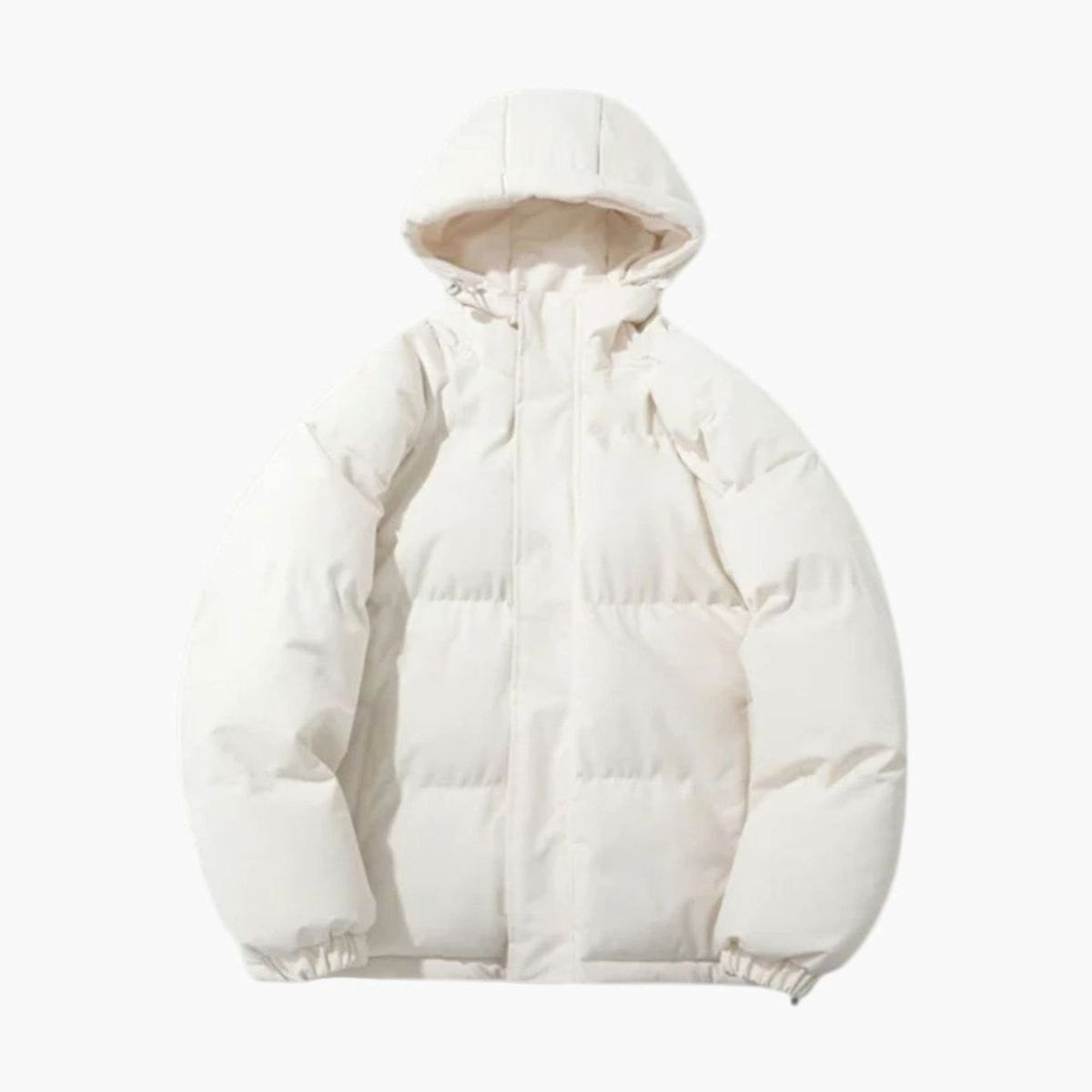 Men's Hooded Zip Front Quilted Padded Coat
