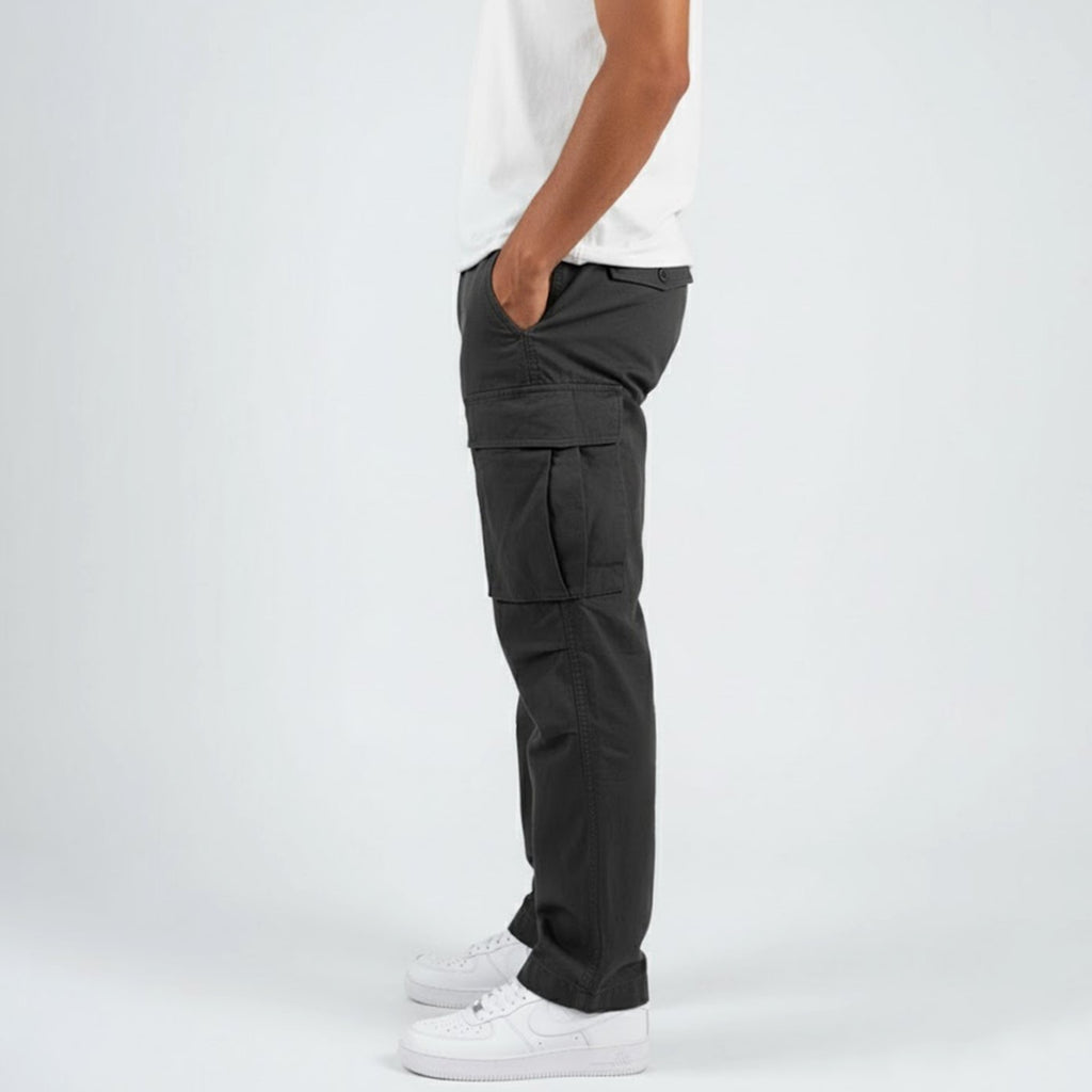 Men's Roomy Flap-Pocket Streetwear Cargo Pants