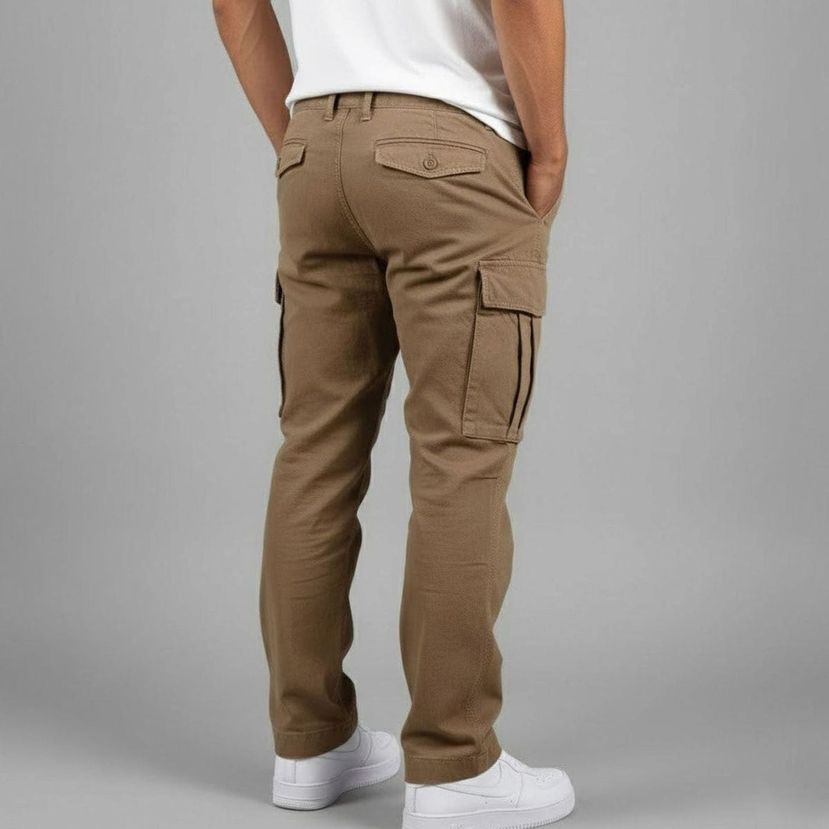 Men's Roomy Flap-Pocket Streetwear Cargo Pants