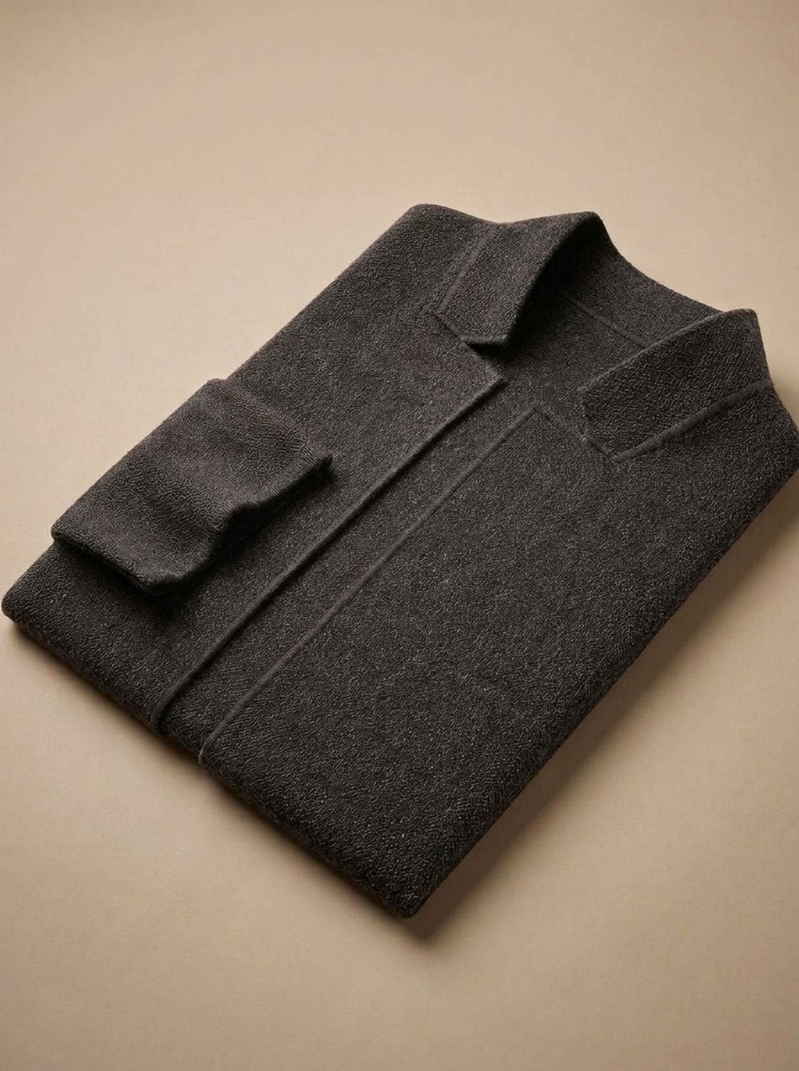Men's Notched Lapel Slim Knit Cardigan Jacket