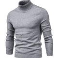 Men's Slim Ribbed Collar Cold Weather Knit Turtleneck