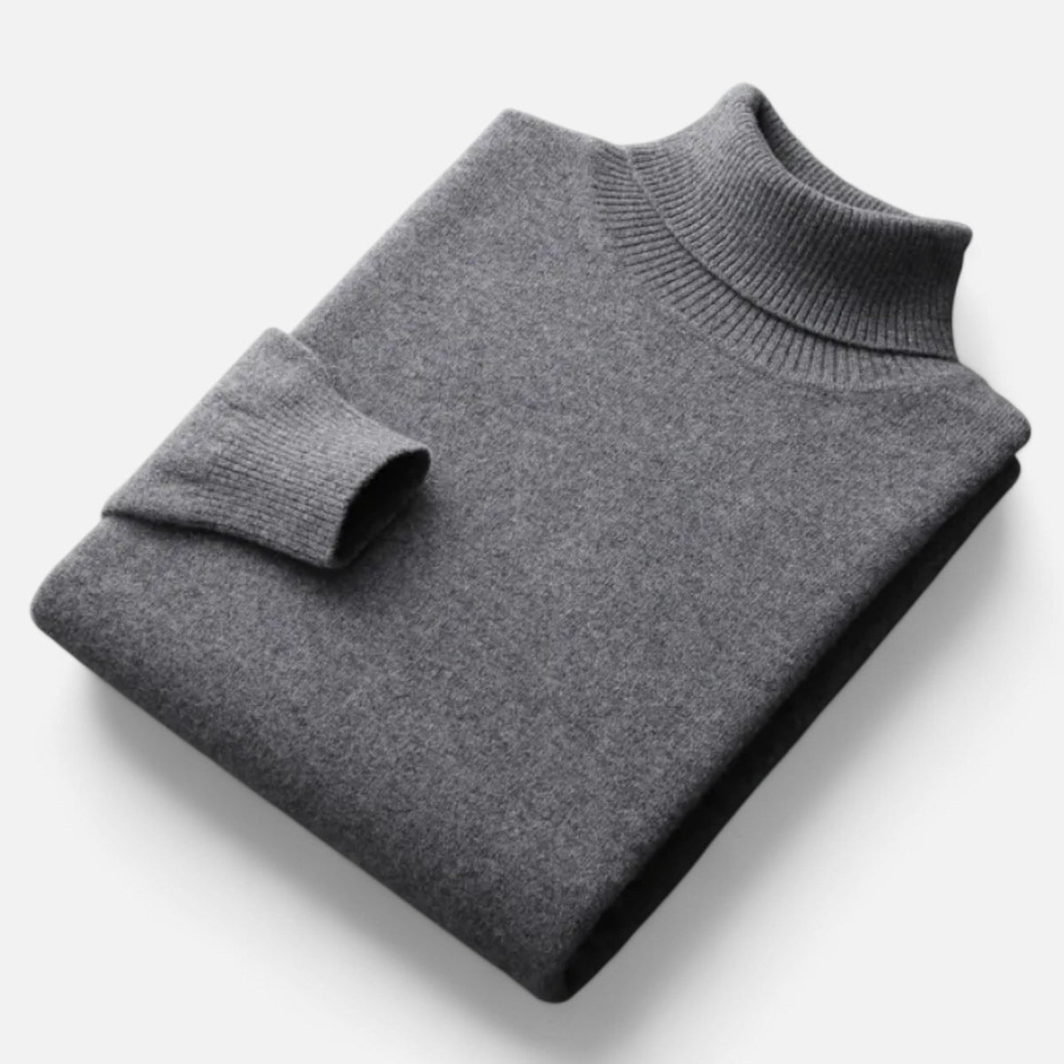 Men's High Collar Soft Knit Pullover Sweater