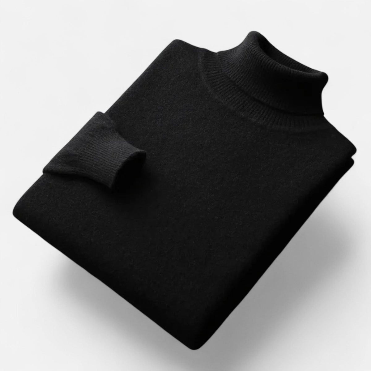 Men's High Collar Soft Knit Pullover Sweater