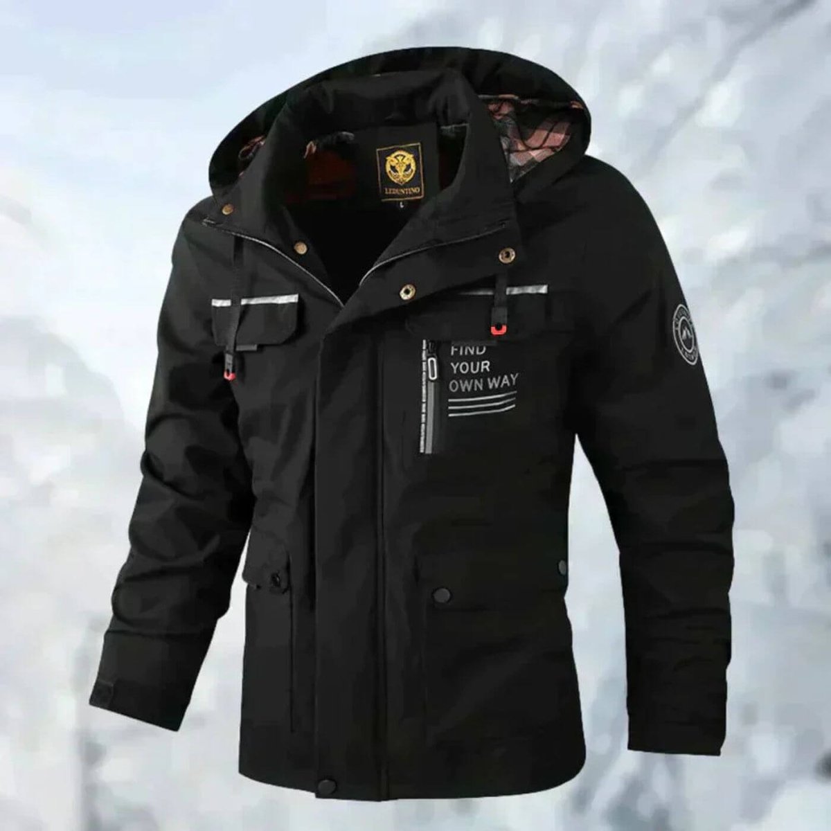 Men's Quilted Waterproof Hooded Parka