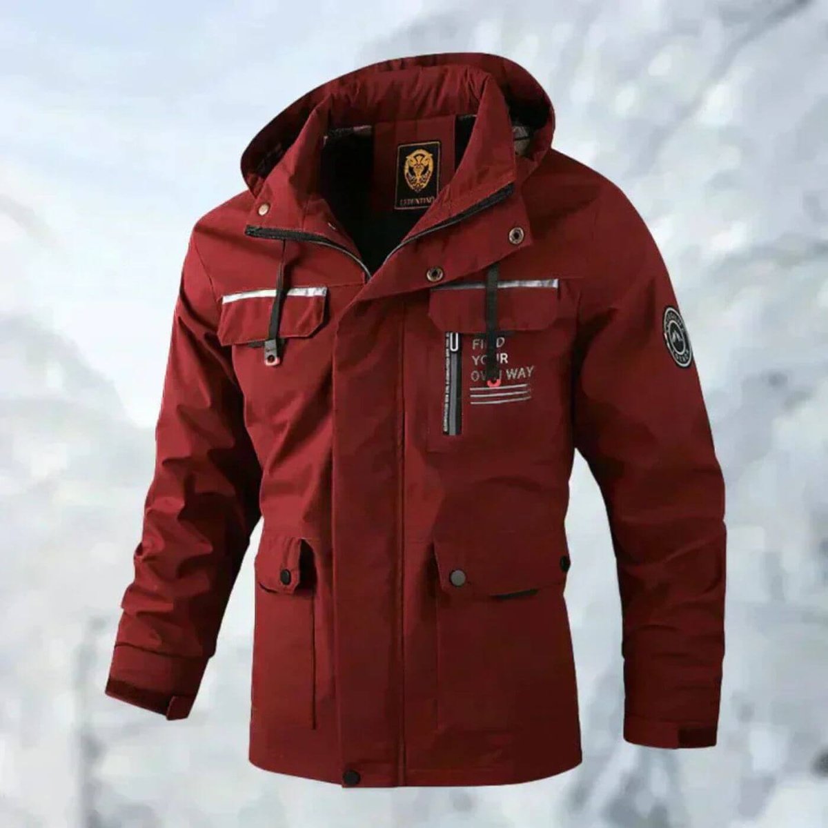 Men's Quilted Waterproof Hooded Parka