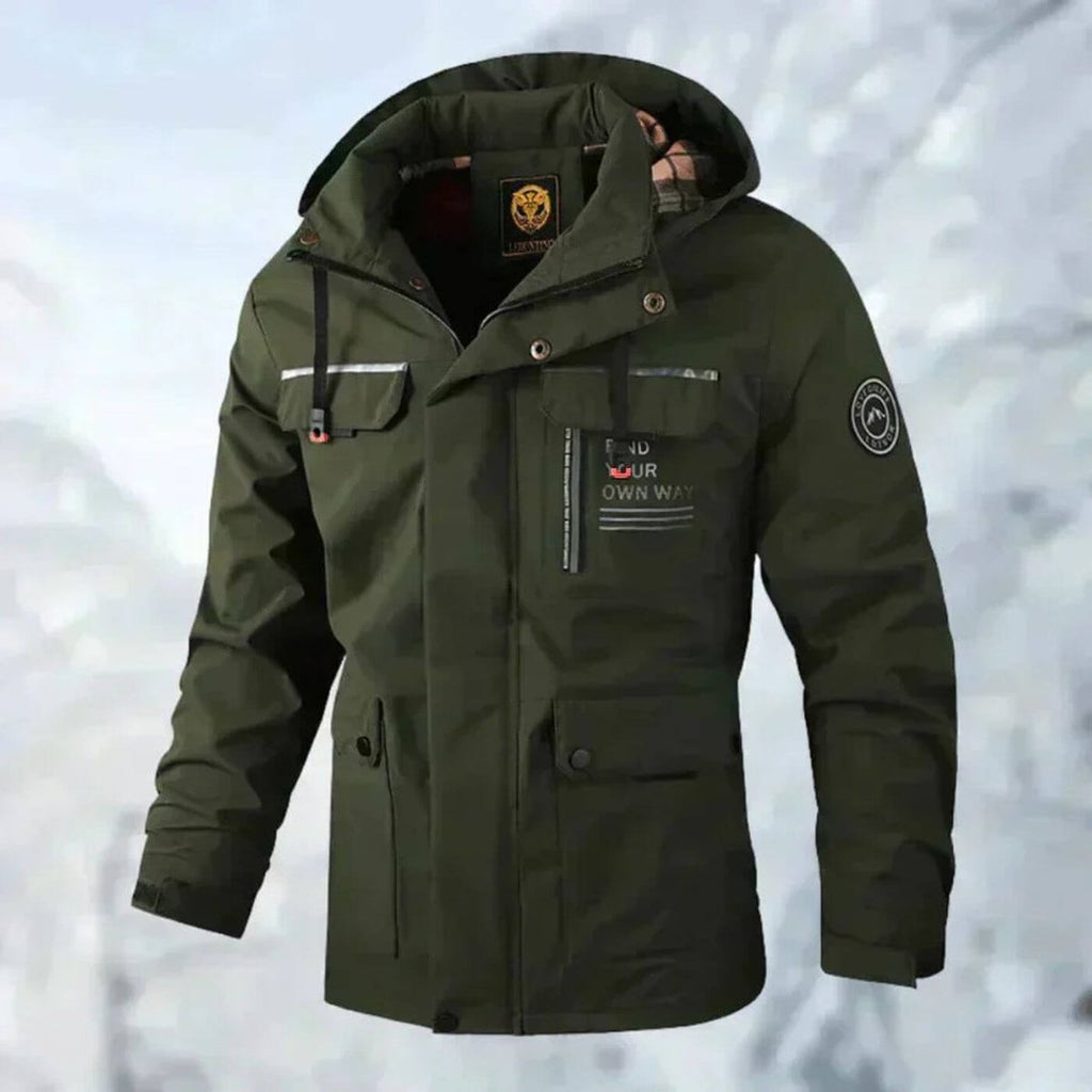 Men's Quilted Waterproof Hooded Parka