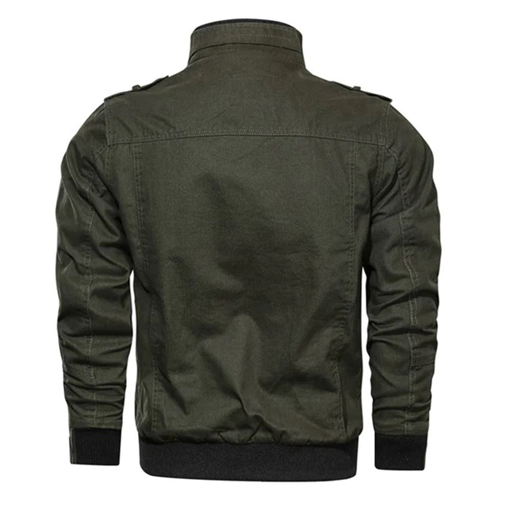 Men's Everyday Structured Bomber Coat with Front Zip