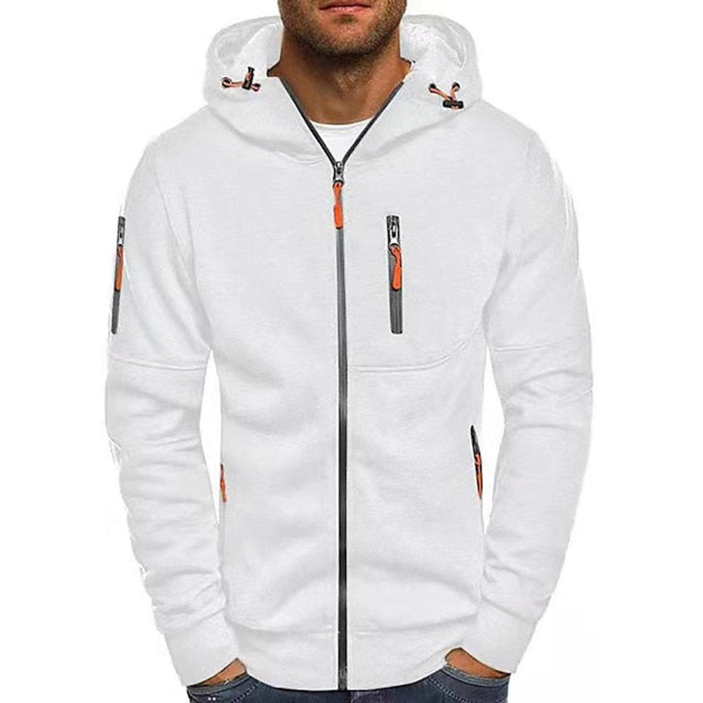 Men's Full-Zip Fleece Hooded Pullover Sweatshirt