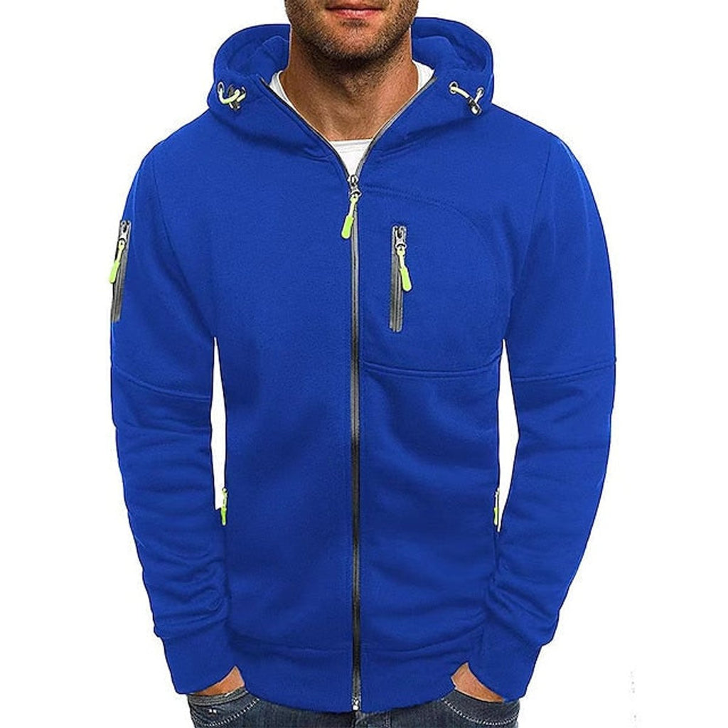 Men's Full-Zip Fleece Hooded Pullover Sweatshirt