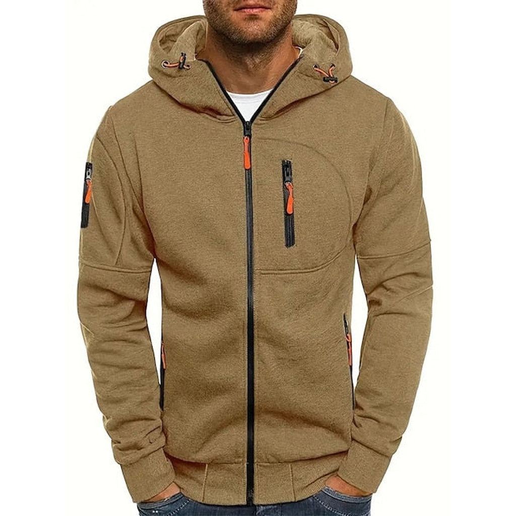 Men's Full-Zip Fleece Hooded Pullover Sweatshirt