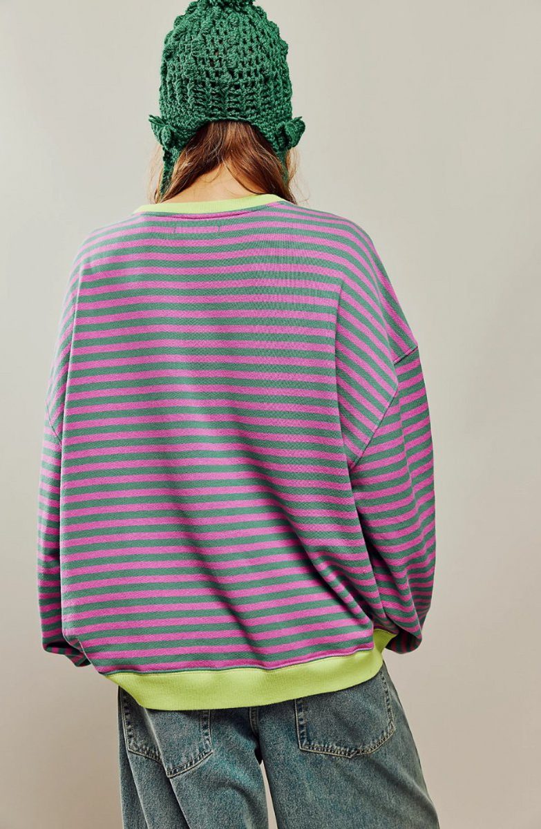 Women's Classic Stripe Oversized Knit Pullover