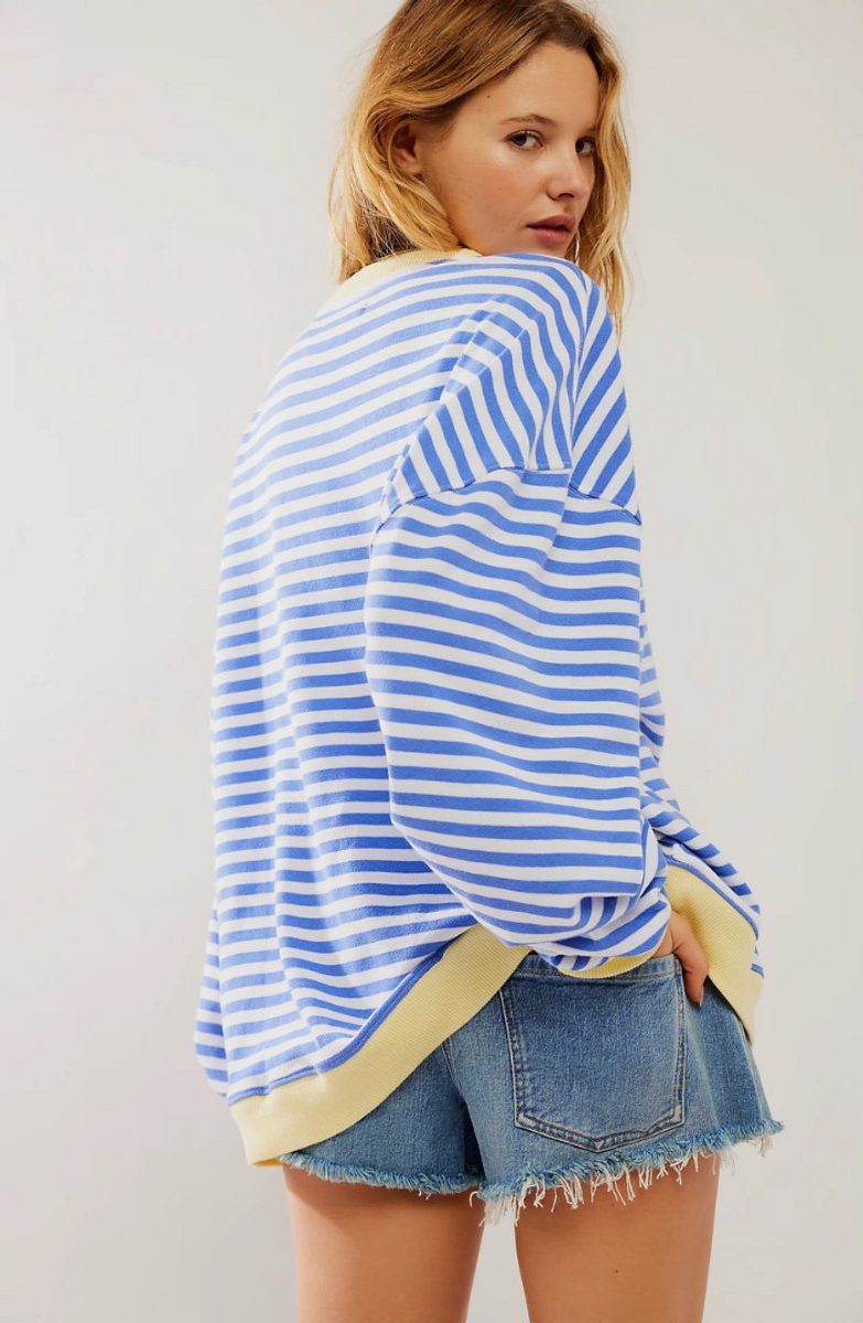 Women's Classic Stripe Oversized Knit Pullover