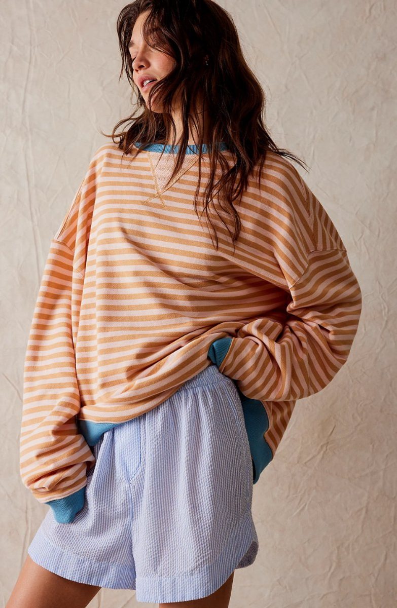 Women's Classic Stripe Oversized Knit Pullover