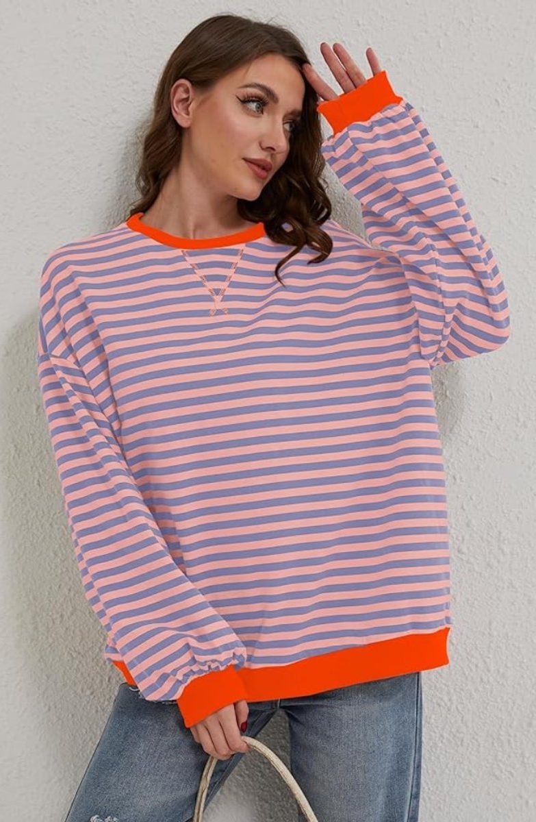 Women's Classic Stripe Oversized Knit Pullover